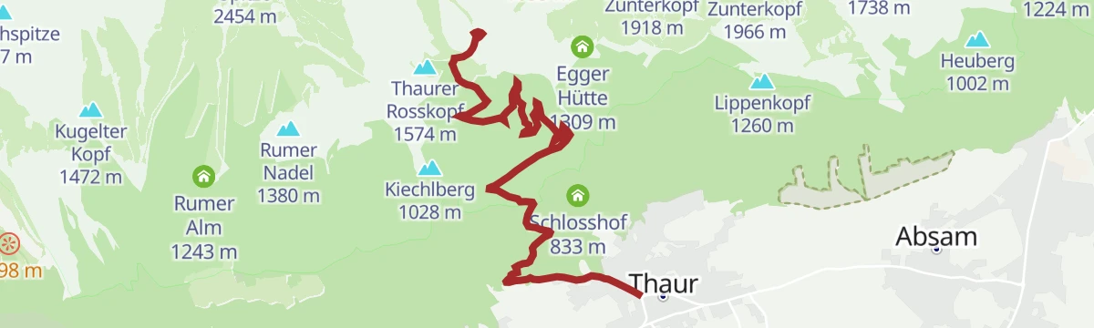 Route map: Tour - Thaurer Alm MTB Route 5063